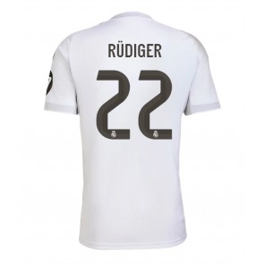 Lacne Muži Futbalové dres Real Madrid Antonio Rudiger #22 2025-26 Krátky Rukáv - Domáci